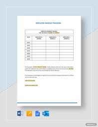 employee tracking template 11 word