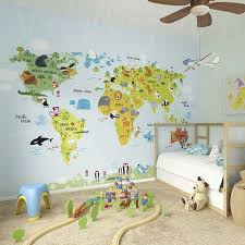 World Map Kids Wall Mural