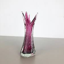 Vintage Pink Vase In Murano Glass Italy