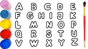 Menggambar dan Mewarnai Alfabet | Vẽ và tô màu Bảng Chữ Cái | Glitter  Alphabet A to Z Coloring Pages - YouTube