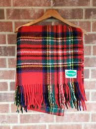 wool red connemara rug tartan plaid