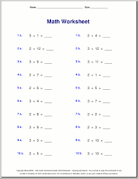 multiplication worksheets for grade 3