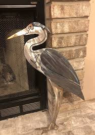 Blue Heron Metal Art Metal Wall Art