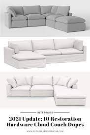 restoration hardware cloud couch dupes