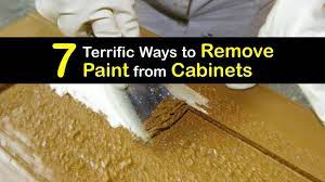 remove paint from cabinets