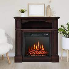 32 1400w Electric Fireplace Mantel Tv