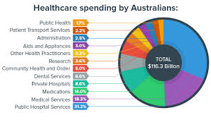 Healthcare Spending By Australians Pie Chart Private