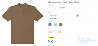 Walmart Canada Clearance Deals George Mens Solid Polo