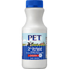 2 reduced fat milk plastic pint pet