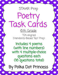 The staar test stalks me through the forest of my uncertainty. Poetry Task Cards Staar Test Prep Review By Polka Dot Princess