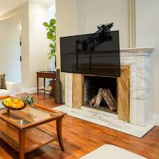 Motorized Retractable Fireplace Tv Wall