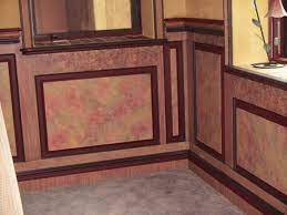 faux painted wainscoting panels in