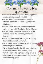 flower trivia questions