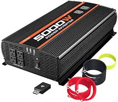 Check spelling or type a new query. Amazon Com Potek 5000w Power Inverter 4 Ac Outlets 12v Dc To 110v Ac Car Inverter With Bluetooth And 2 Usb Ports Car Electronics