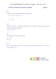sprawdzian matematyczny, równania, nierówności i układy, klasa 3 - Pobierz  pdf z Docer.pl