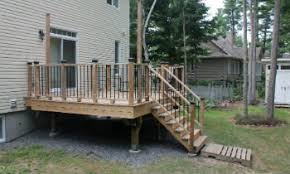 Over 4400 lbs of weight capacity achieved per . Deck Stair Landing Options