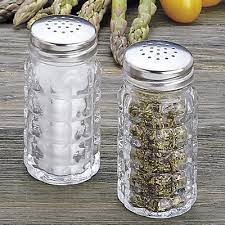 2 oz glass salt and pepper shakers