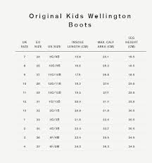 Hunter Boots Kid Size Chart Kids