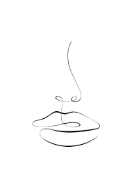 To get better at drawing line art faces (and drawing in general), shimizu suggests starting with a blind contour exercise. Line Art Face Poster Lippen In Line Art Desenio De