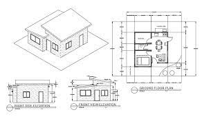 Simple House Layout Plan Design Of Dwg