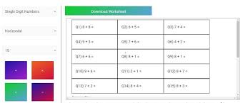 Free Math Worksheet Generator