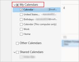 how to view your calendar in outlook