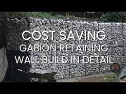 Gabion Retaining Wall Construction With