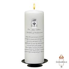 personalised ordination candle gift