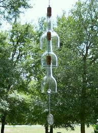 Wine Bottle Wind Chimes Recycled