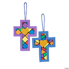 Religious Stained Glass Cross Craft Kit