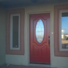 Our Front Door Painted Cranberry Red
