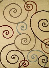 textured modern scroll design rug power