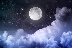 hd wallpaper full moon the sky stars