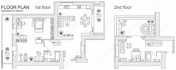 planning of two y apartment with