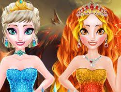 elsa fire queen frozen games