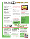 Mount Paul Family Restaurant menu in Kamloops, British Columbia ...