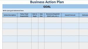business action plan doent template