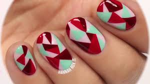 geometric nail art by hannah rox it