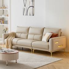 beolagh 3 seater sofa cream cowhide