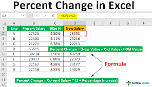 to calculate percentage change in excel