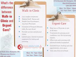 urgent care and a walk in clinic