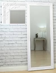 Wall Ornate Leaner Mirror White