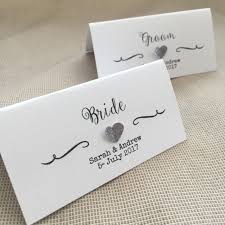 10 Handmade Personalised Name Place Cards Vintage 3d Heart Diff