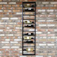 Ladder Wall Mounted Wine Rack Black
