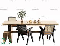 dining table 3d models for