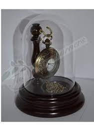 Rosewood Pocket Watch Glass Dome Stand