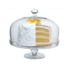 Glass Pedestal Cake Stand With Glass
