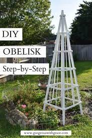easy diy wooden garden obelisk