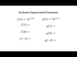 Evaluate Exponential Functions Base E