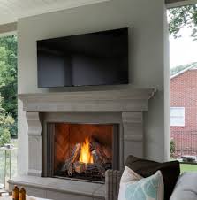 Majestic Courtyard 42 Outdoor Traditional Fireplace Premium Herringbone Brick Interior